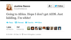 Incredibly stupid and offensive, yes. But, should 140 characters define a person's entire life? I don't know.